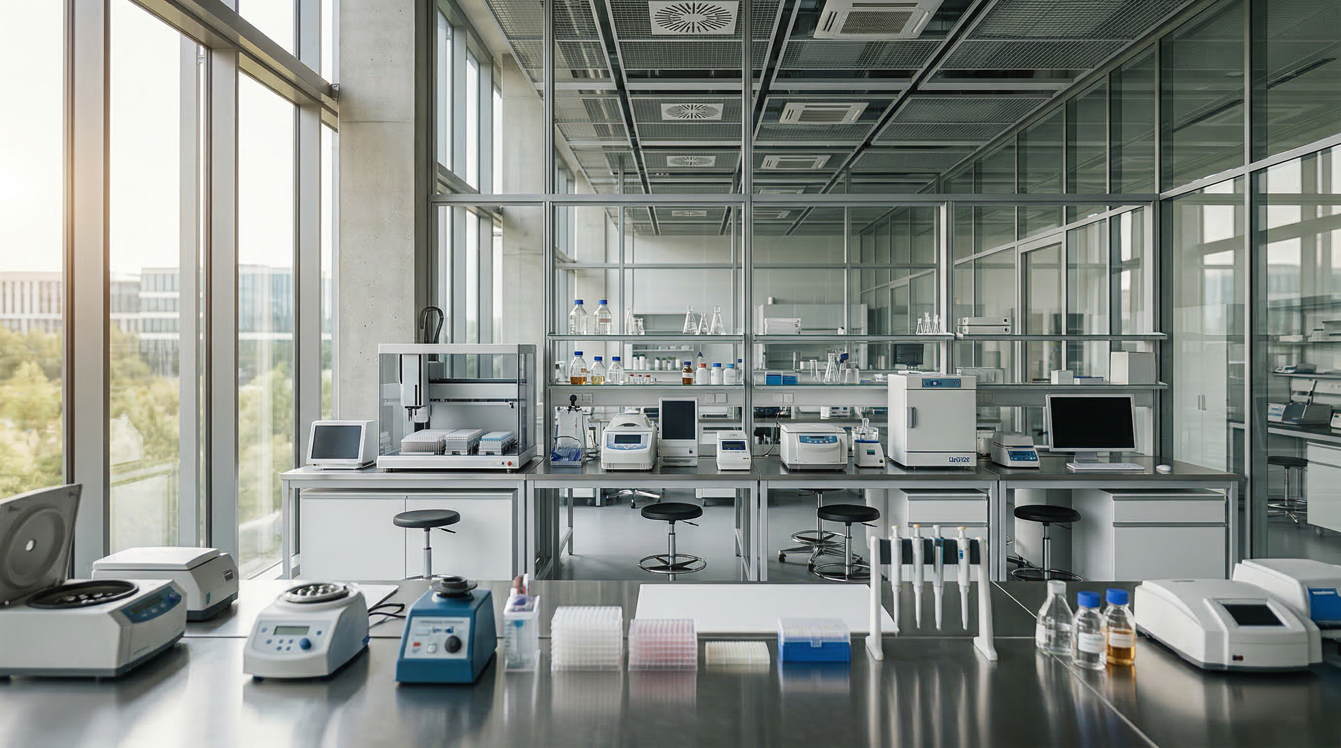 Modern biotech laboratory